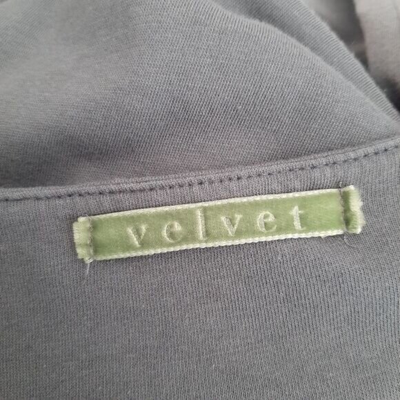 VELVET | by Graham & Spencer Cotton Jersey Midi Dress Soft Gathered Pleats Sz M - Picture 12 of 14